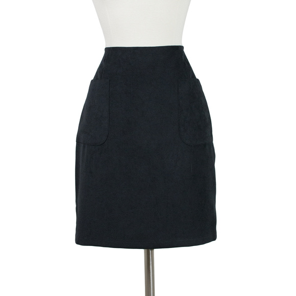 KLING Black Brushed Pocket Front Mini Skirt - Picture 1 of 4
